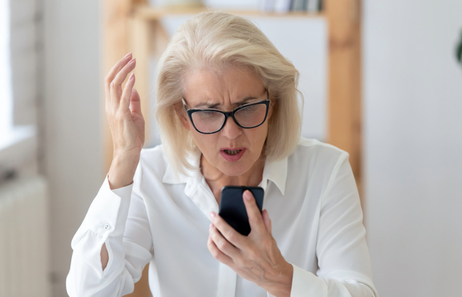 woman experiencing business wifi risk