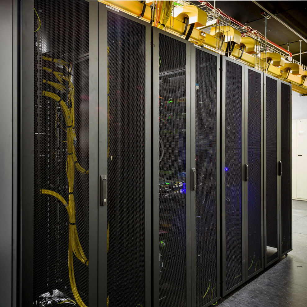Server room in a large business envrionment