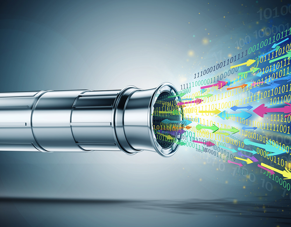 Bandwidth dataflow in a pipe concept
